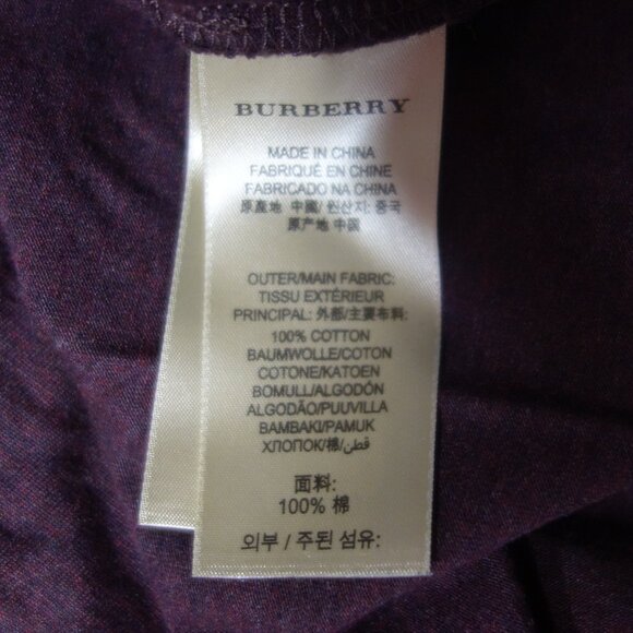 Burberry Brit 100% Cotton V-Neck Size XL T-Shirt - Picture 11 of 13